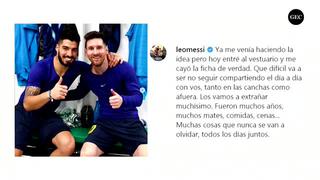 Messi sobre el adiós de Suárez: “A esta altura, ya no me sorprende nada”