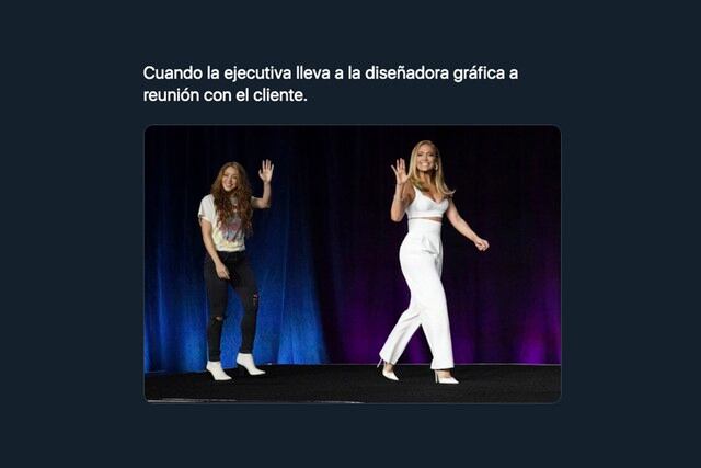 Los memes de Shakira y Jennifer Lopez en la previa del Super Bowl 2020. (Facebook)