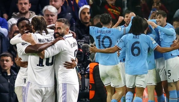 Real Madrid y Manchester City se medirán en las semifinales de Champions League. (Foto: Composición)