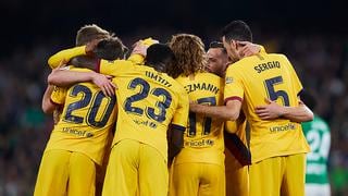 No se aleja del Real: Barcelona venció a Real Betis por la fecha 23 en el Benito Villamarín