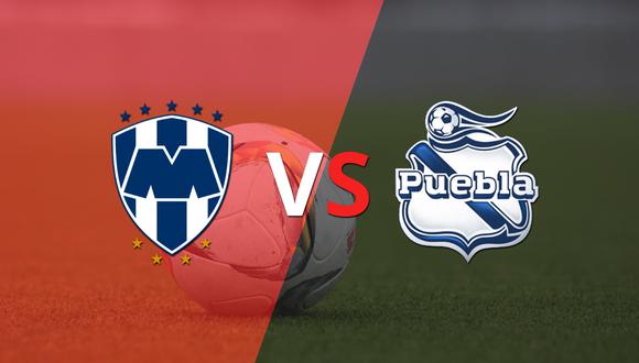 Termina el primer tiempo con una victoria para CF Monterrey vs Puebla por 1-0