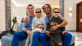 Papá de Carrillo compartió foto con el ‘9’ portugués: “Mi hijo, mis nietos y un chico llamado Cristiano Ronaldo”