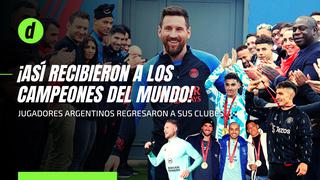 Recibimiento de campeón: Messi y el resto de los jugadores de la selección Argentina se reintegraron a sus clubes