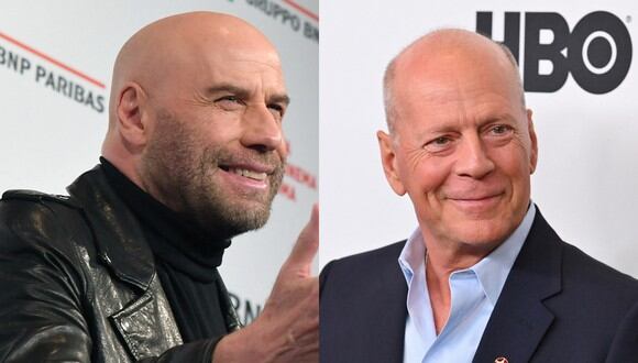 John Travolta y Bruce Willis son grandes amigos desde que protagonizaron "Pulp Fiction" y "Look Who’s Talking". (Foto: AFP).