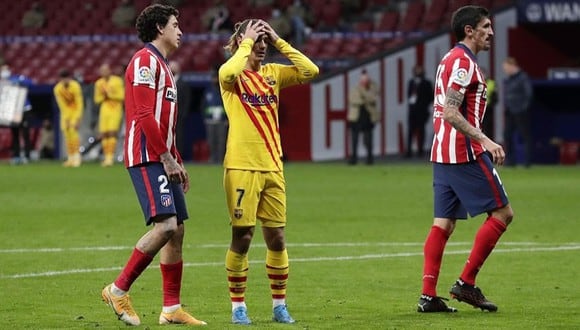 Barcelona cayó por la mínima diferencia ante Atlético de Madrid. (Foto: AFP)