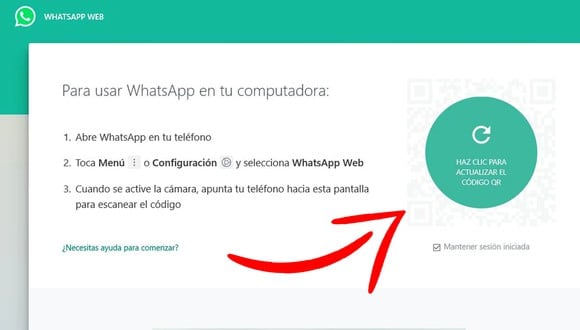 ¿Por qué no ves el código QR de WhatsApp Web? Esta es la respuesta. (Foto: Depor)