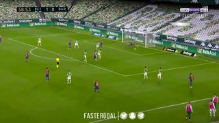 ¡A la primera que tuvo! Messi ingresó al campo y no demoró en anotar 1-1 del Barça vs. Betis [VIDEO]