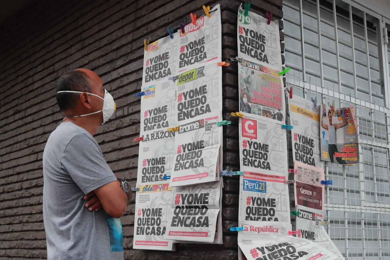 Entre los diarios que aparecieron con el hashtag #YoMeQuedoEnCasa en su portada, figuran los deportivos Depor, Líbero, El Bocón, así como El Comercio, Correo, Gestión, Perú21, Trome, entre otros. (Foto: GEC)
