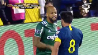 ¡Se 'calentaron'! Pérez y Felipe Melo casi se van a las manos en el Boca vs Palmeiras [VIDEO]