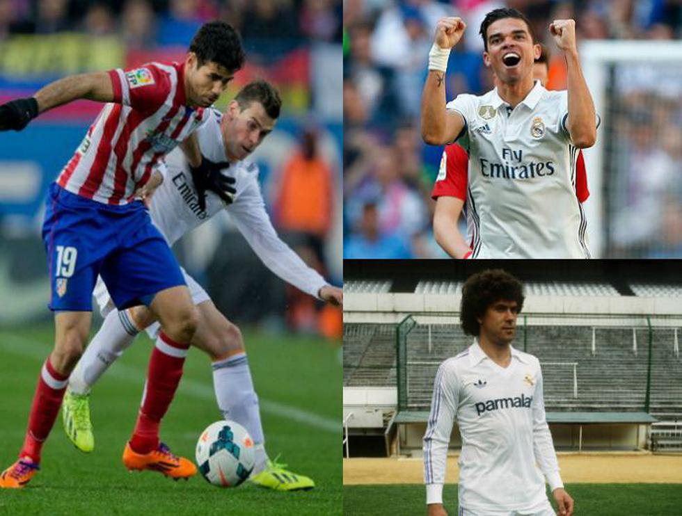 Estos son los jugadores del Real Madrid y Atlético que más han pegado en los derbis. (AS y Getty)