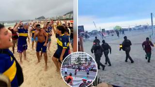 Hinchas de Boca Juniors son desalojados de playas de Copa Cabana por la policía brasileña