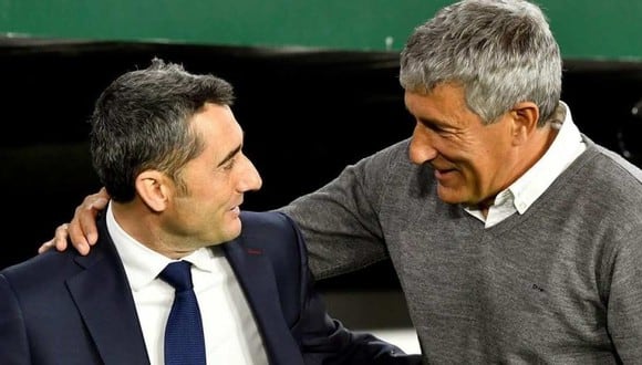 Ernesto Valverde se fue del Barcelona y ahora Quique Setién está como técnico del club. (Foto: EFE)
