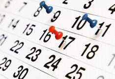 Calendario 2024 con feriados en Perú: ¿cuáles son los días no laborables en mayo?