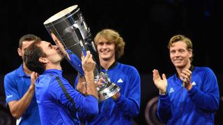 Un trofeo más: Roger Federer le dio al equipo de Europa la primera Copa Laver