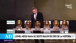 Lionel Messi gana por sexta vez el Balón de Oro y es el jugador que más veces ha obtenido el galardón
