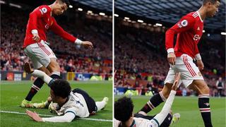 Lo agarró de balón: Cristiano propinó varias patadas a juvenil de Liverpool, pero no vio roja [VIDEO]