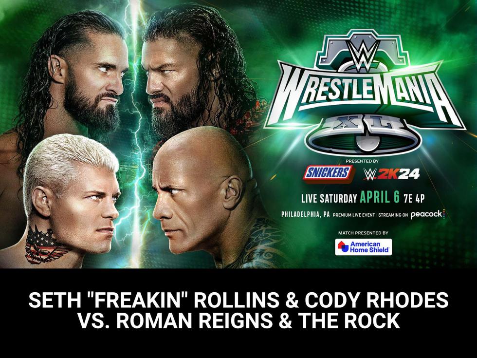 Dwayne “The Rock” Johnson y Roman Reigns vs. Cody Rhodes y Seth “Freakin” Rollins