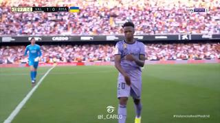 Vinícius agredió a rival y fue expulsado en Real Madrid-Valencia [VIDEO]