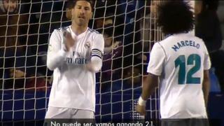 Le dijo de todo: Ramos recriminó a Marcelo por el empate del Levante al Madrid [VIDEO]