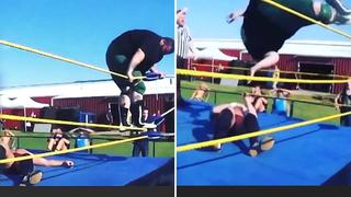 Video viral: Hombre de 150 kilos realiza increíble salto mortal y vence a rival