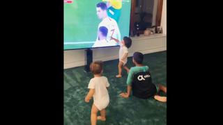 Locura en casa: la reacción de los hijos de Cristiano Ronaldo luego que anote un 'poker' con Portugal