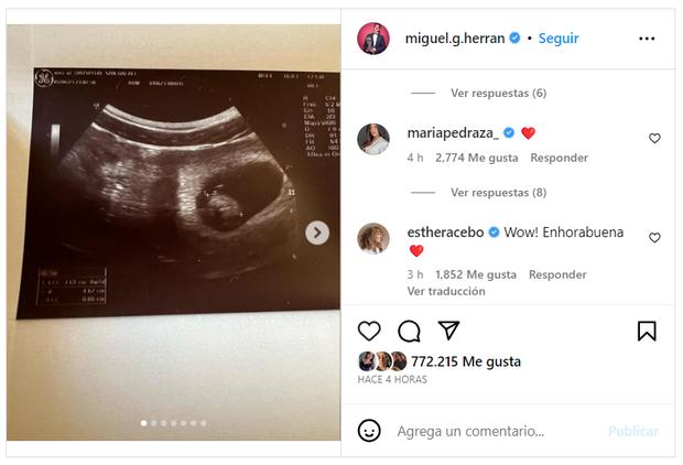 El actor español compartió con sus seguidores que se encuentra en la dulce espera con Celia Pedraza (Foto: Miguel Herrán / Instagram)