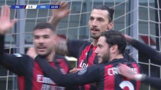 Ibrahimovic hizo un doblete en el Milan-Crotone y superó los 500 goles a nivel de clubes [VIDEO]