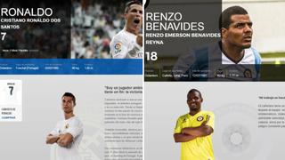 Equipo peruano de Segunda División tiene página web igualita a la del Real Madrid