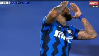 Le pegó un misil: el disparo de Arturo Vidal en el Real Madrid vs. Inter de Milán [VIDEO]