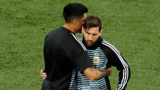 ¿Todo bien, Messi? Su gesto de angustia en pleno himno de Argentina vs. Croacia [VIDEO]