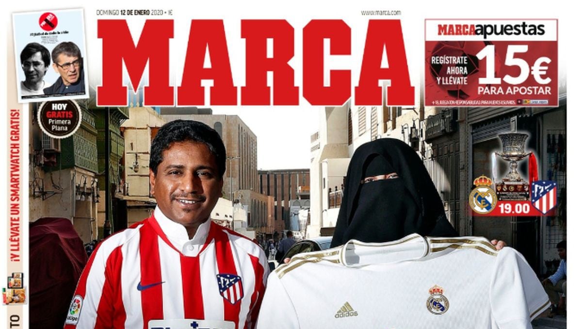 La portada de 'Marca' para la final de la Supercopa de España. (Marca)