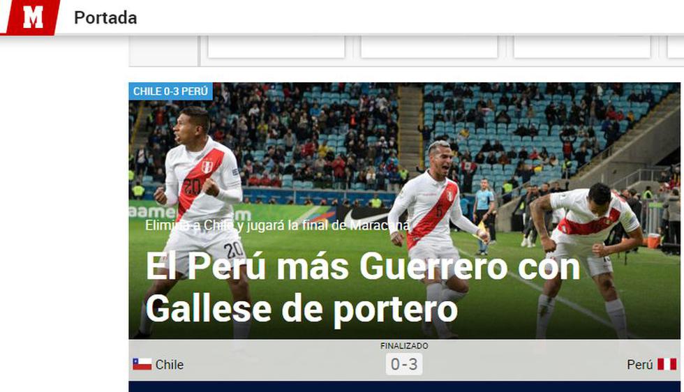Así informó la prensa mundial tras la victoria de Perú sobre Chile y clasificación a la final de la Copa América 2019.