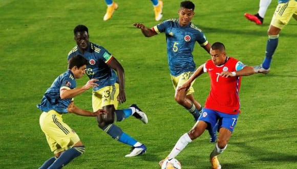 Colombia y Chile empataron en duelo rumbo a Qatar 2022