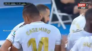 Se acerca al título: Benzema marcó un golazo y decretó el 1-0 de Real Madrid sobre Villarreal [VIDEO]