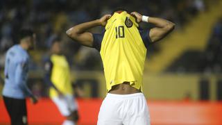 Ecuador perdió 1-0 con Uruguay y fue desplazado del tercer lugar en las Eliminatorias
