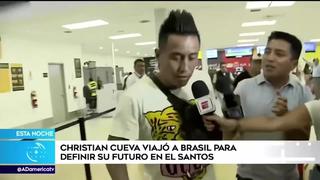 Futuro incierto: Christian Cueva partió a Brasil para sumarse a la pretemporada de Santos 