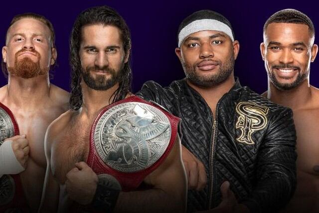 Seth Rollins y Murphy (c) vs. The Street Profits (Angelo Dawkins y Montez Ford) por los títulos en parejas de Raw. (Foto: WWE)