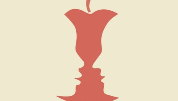 En esta imagen se aprecia el dibujo de una manzana mordida y el de dos rostros. (Foto: MDZ Online)
