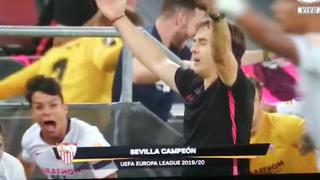 Al borde del desmayo: así celebró Lopetegui el título de Sevilla en la Europa League [VIDEO]
