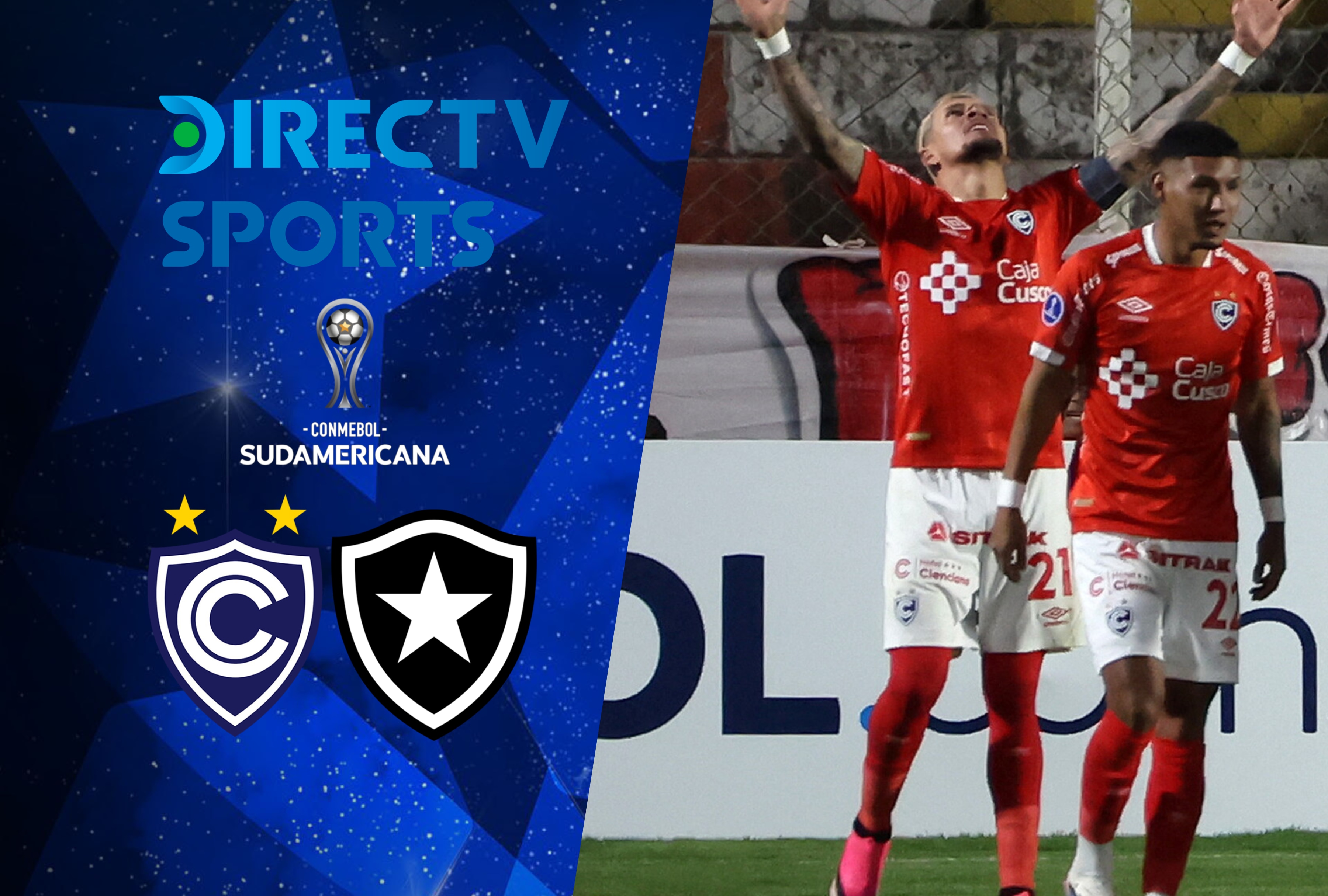 Emisión online del enfrentamiento entre Cienciano y Botafogo por la Copa Sudamericana disponible en la plataforma DGO y los canales deportivos de DIRECTV. | Crédito: gol.conmebol.com / Composición Depor