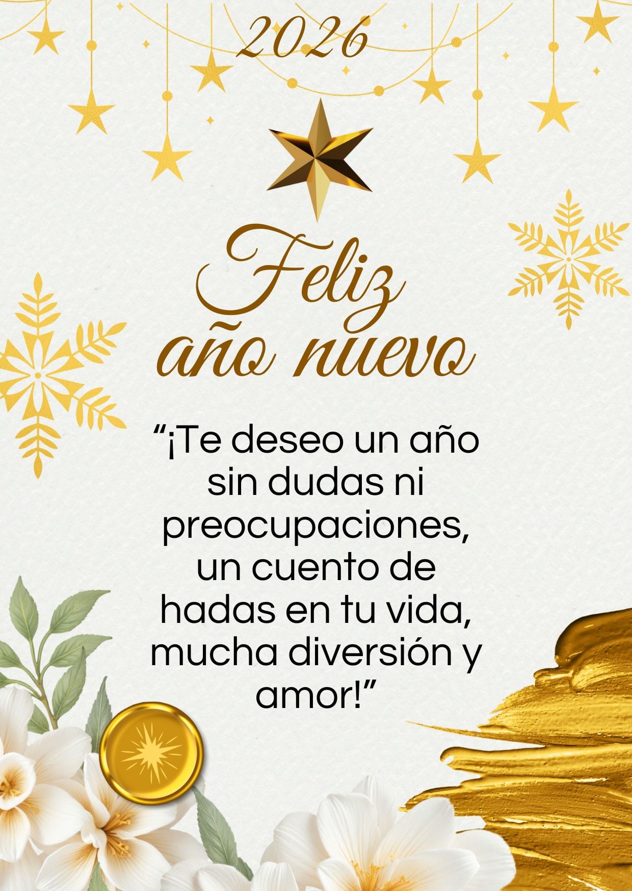 ESTADOS UNIDOS, 31/12/2025.- Nueva suerte y nueva suerte, desde el fondo de mi corazón un feliz año nuevo, ¡los felicito! Alegría, calidez y felicidad, ¡que llenen tu vida en 2026! FOTO DE CANVA.COM