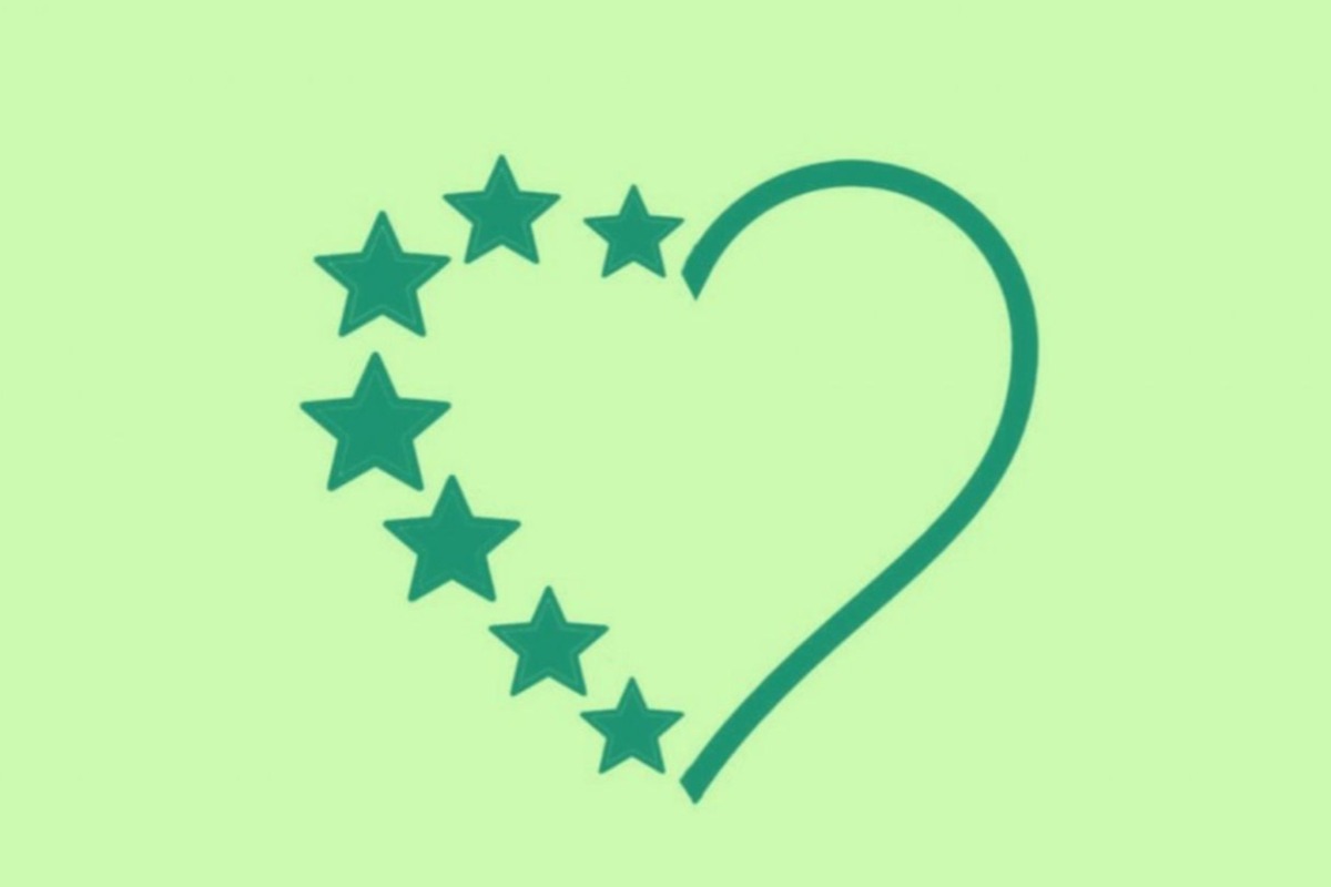 TEST VISUAL | En esta imagen, cuyo fondo es de color verde, hay varias estrellas y un corazón. (Foto: MDZ Online)