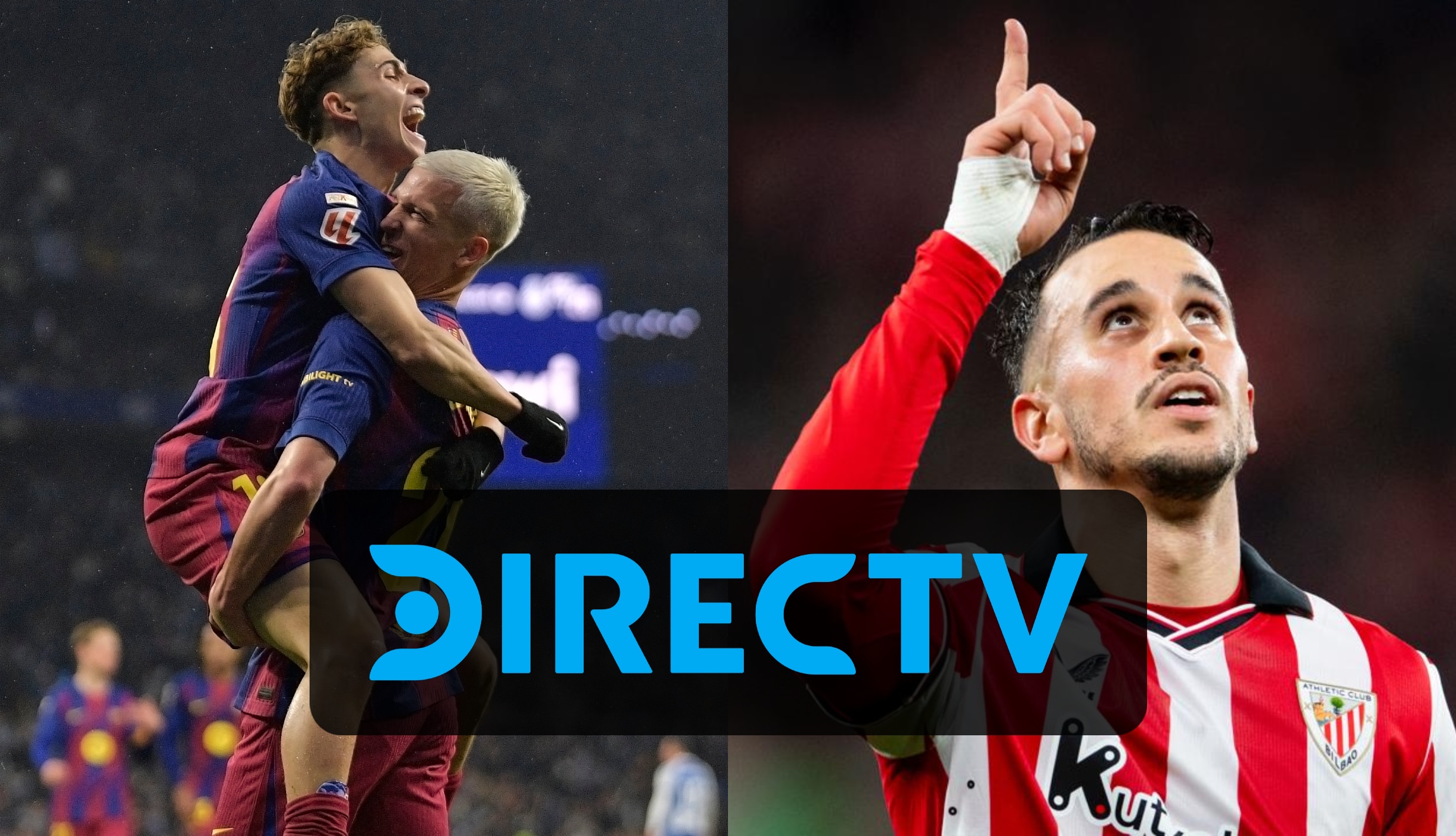 Transmisión de DIRECTV Sports EN VIVO para ver el juego de Barcelona vs. Athletic Club, por la semifinal de la Supercopa de España 2026. (Foto: AFP / @AthleticClub / Composición Depor)