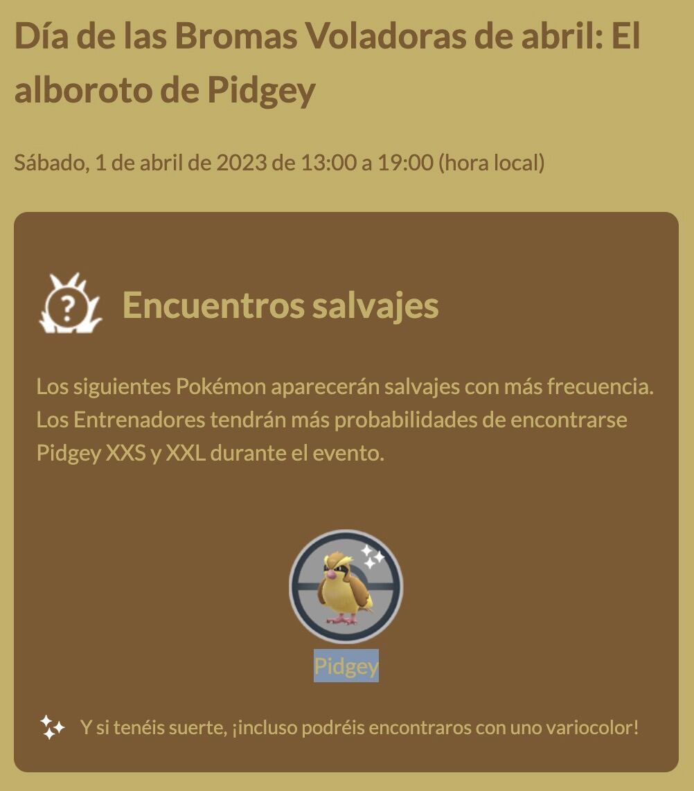 April Fools llega a Pokémon GO. Foto: Niantic