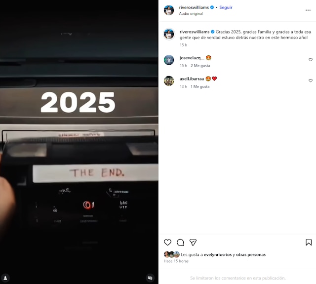 'Tarzán' Riveros publicó un video agradeciendo lo vivido el 2025 | Foto: IG