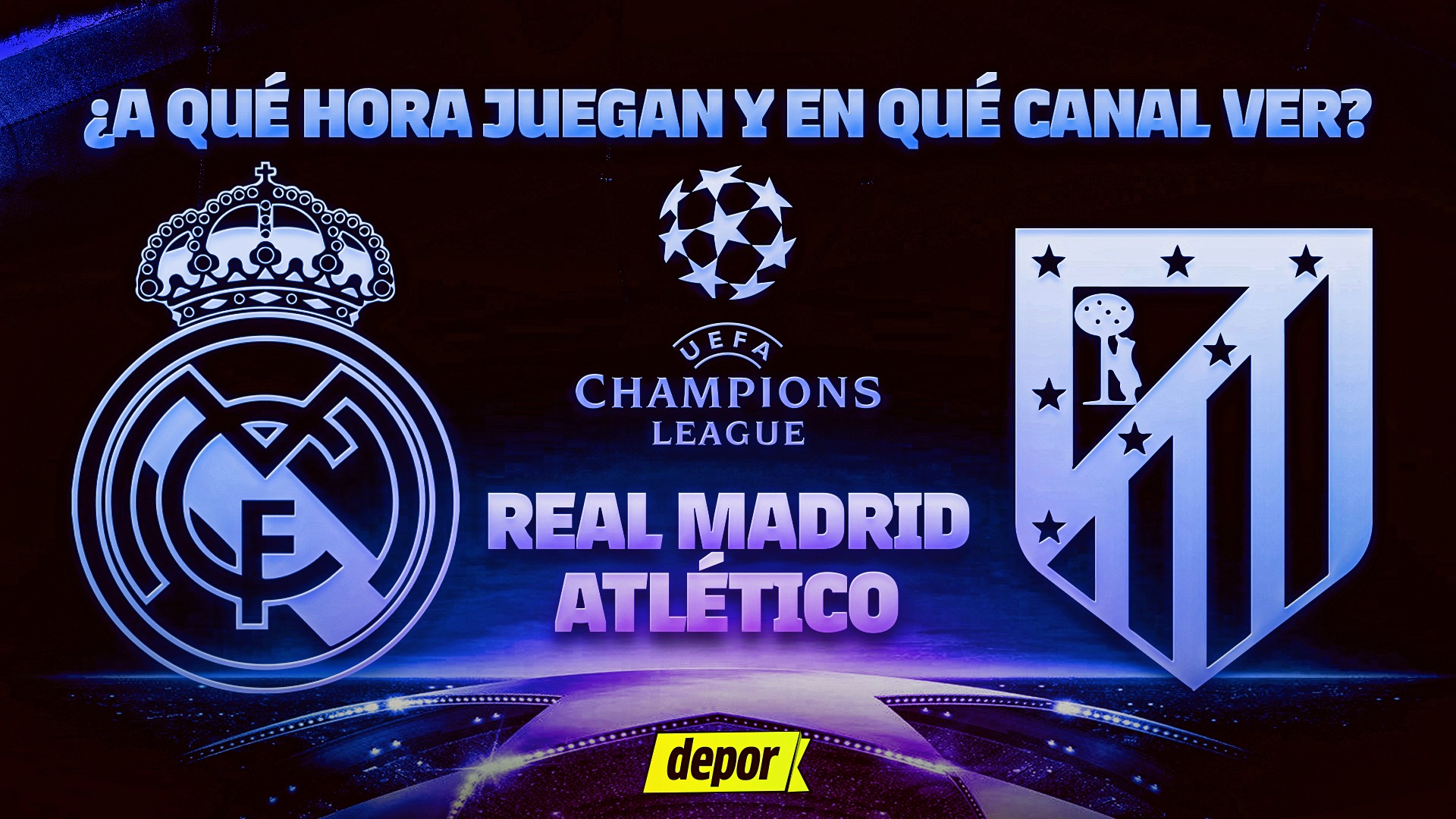 Real Madrid y Atlético de Madrid se enfrentan por los octavos de final de la Champions League. (Diseño: Depor)
