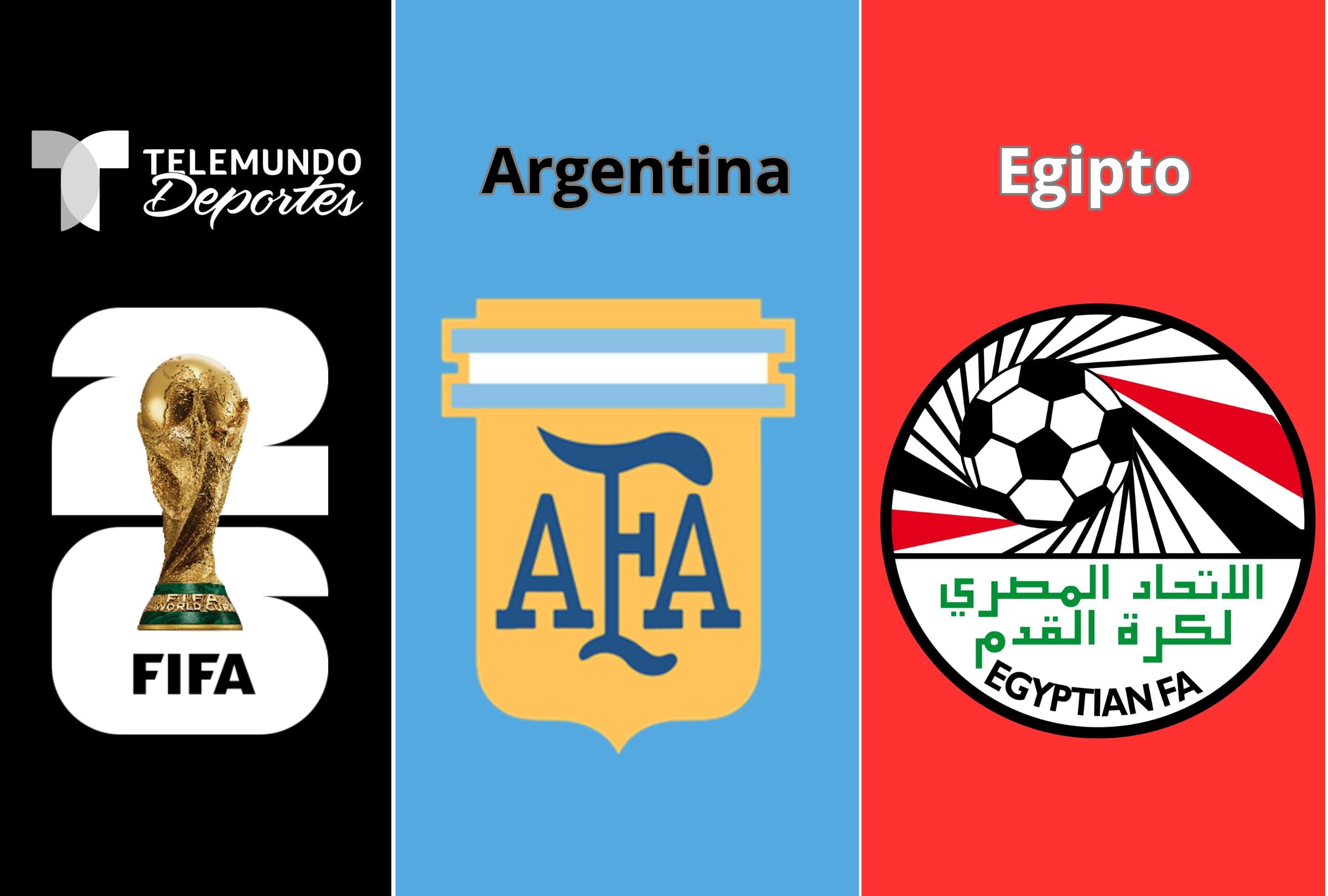 Telemundo Deportes transmite el partido Argentina vs. Egipto EN VIVO ONLINE este martes 7 de julio por octavos de final de la Copa Mundial 2026. (Foto: Composición Mag)