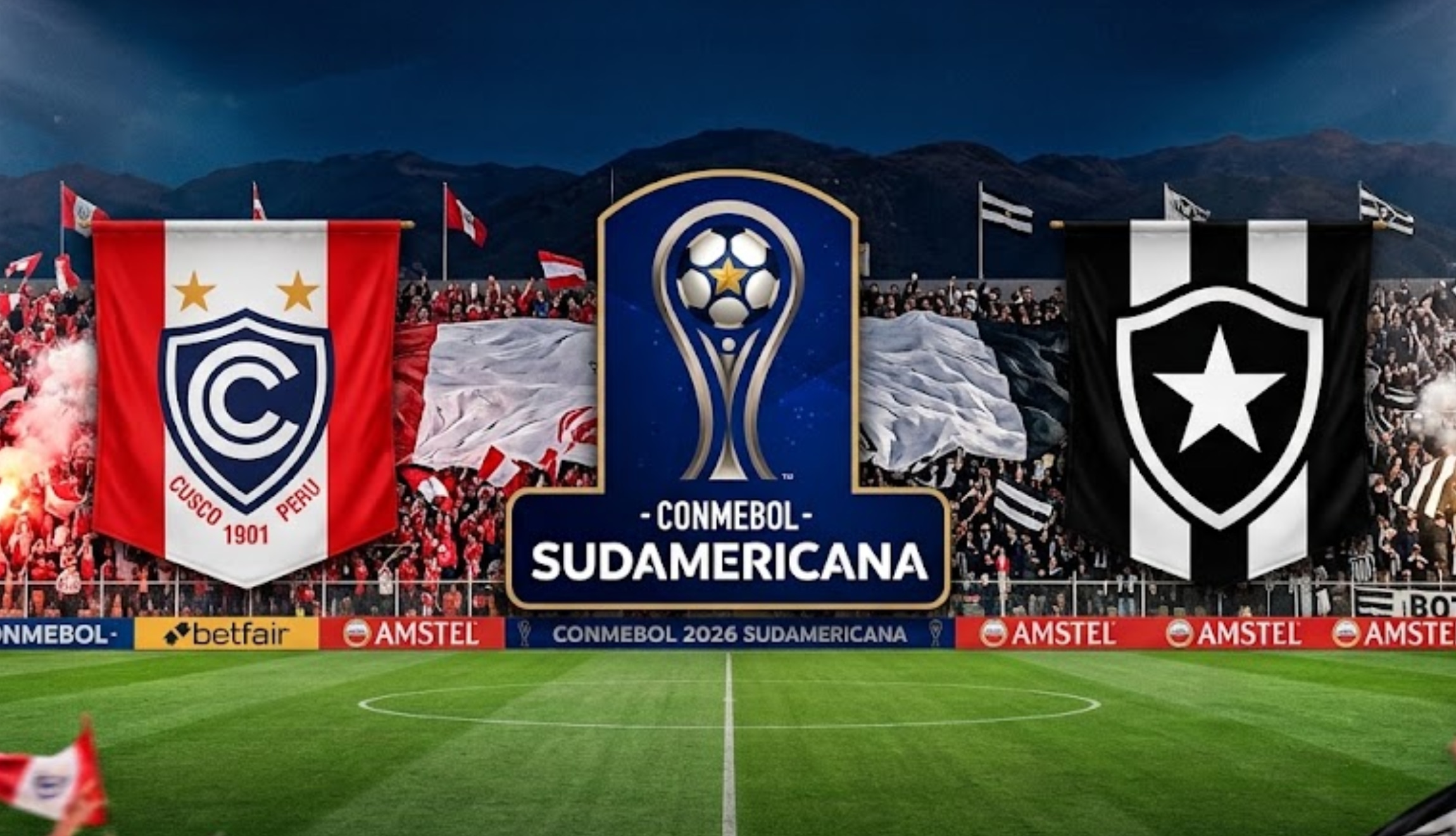 Conoce los canales de TV que transmiten Cienciano vs. Botafogo EN VIVO, este jueves 20 de agosto, por la vuelta de los octavos de final de la Copa Sudamericana 2026. (Foto: Imagen creada por Depor utilizando la IA de Gemini)