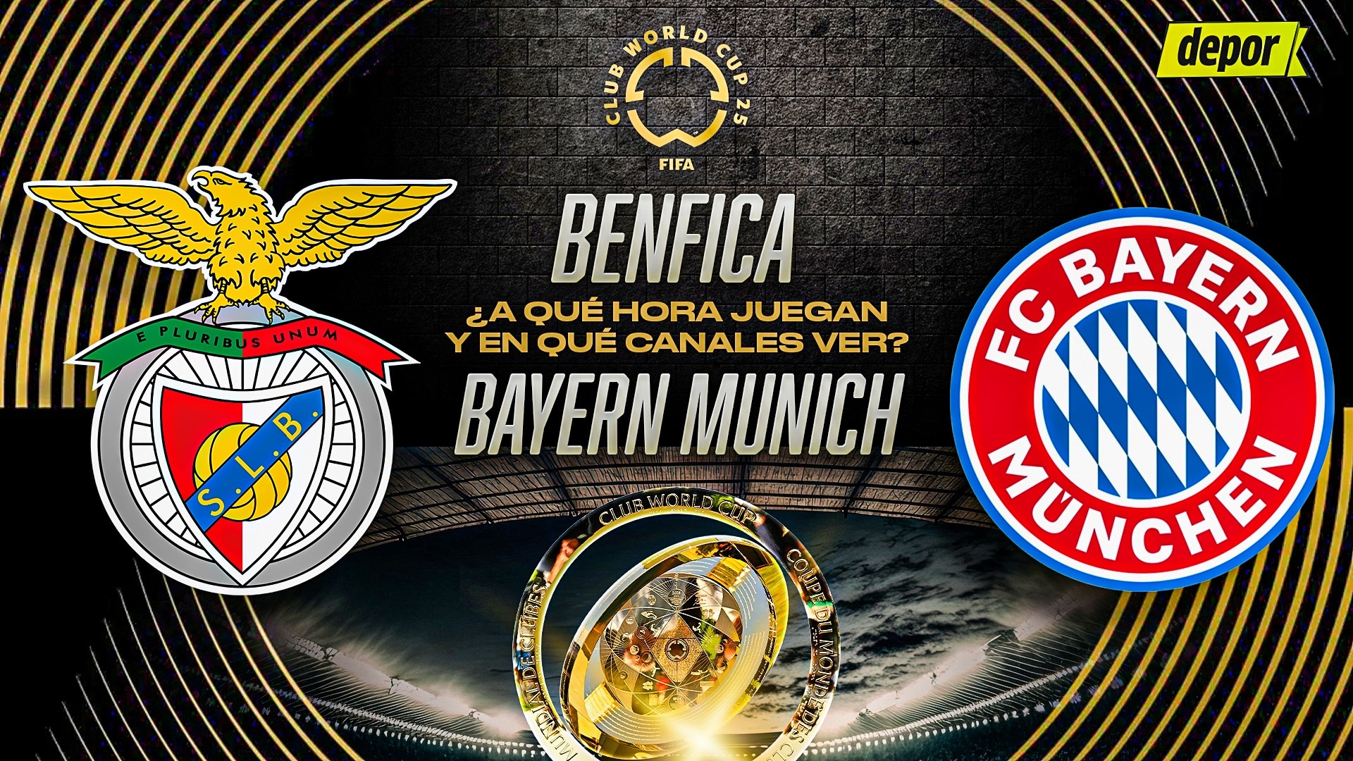 Benfica vs. Bayern Munich: a qué hora juegan y en qué canal ver. (Diseño: Christian Marlow)