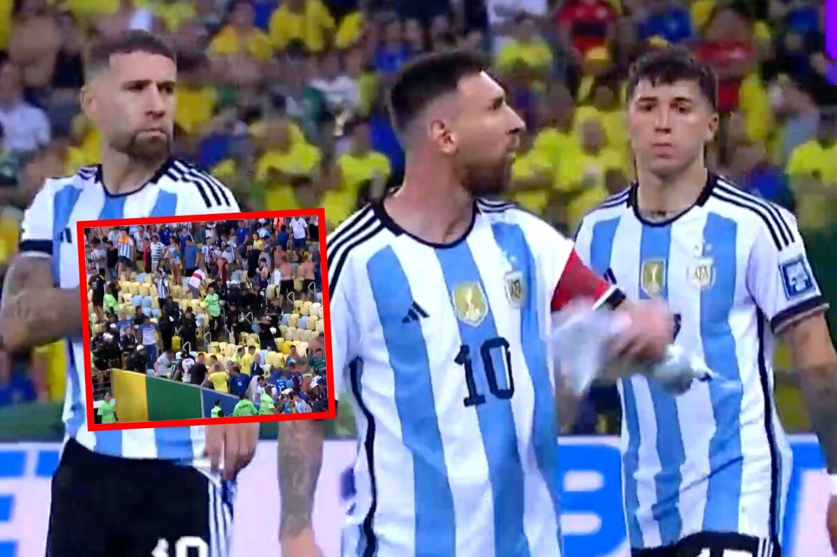 Argentina vs. Brasil: Se desata pelea campal entre hinchas